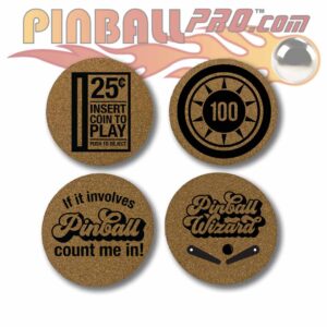 cork pinball coasters set